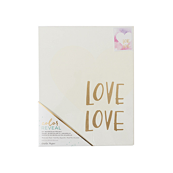 Panel de Acuarela Love Love 8x10" Color Reveal
