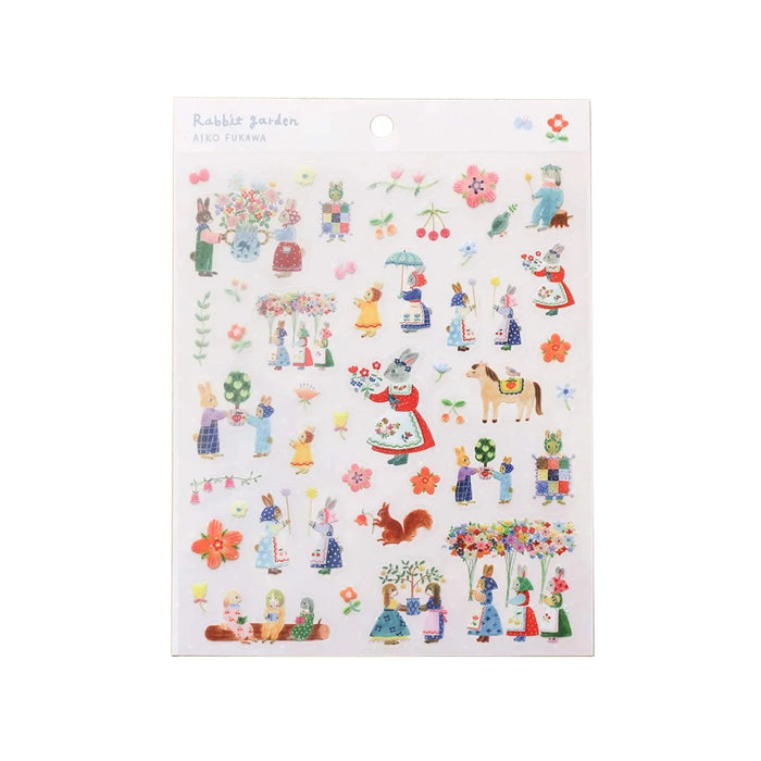 Pegatinas Transparentes Rabbit Garden Hyogensha
