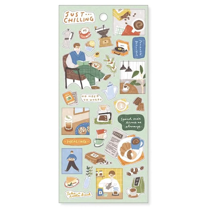 Stickers Just Cilling Collection Let's Make Coffee