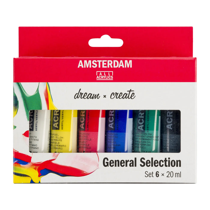 General Selection Set of Standard Series acrylics 6x20ml Amsterdam