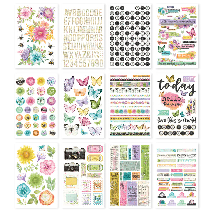 Sticker Book Simple Vintage Life in Bloom