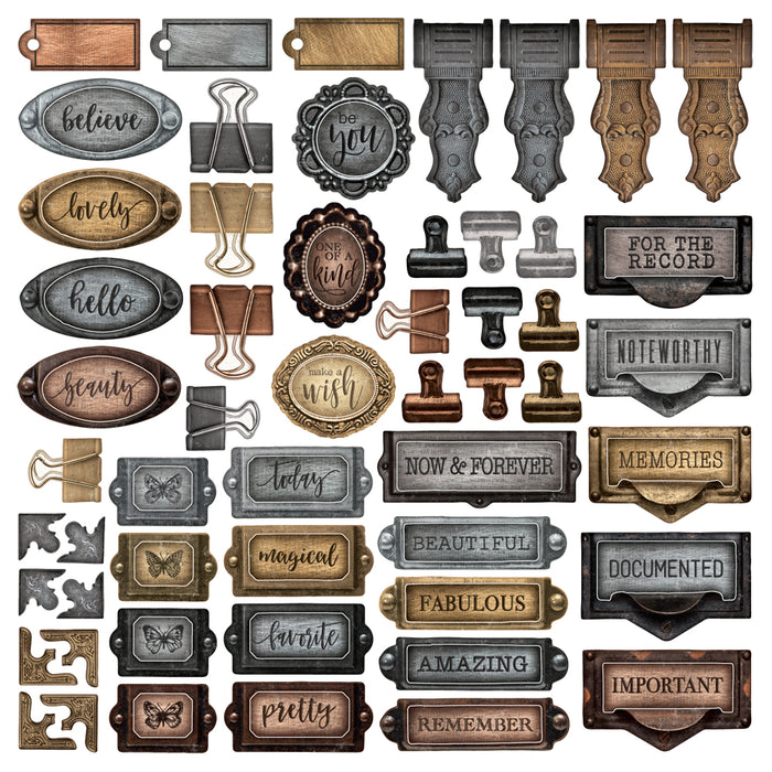 Chipboard Metal Hardware Simple Vintage Essentials