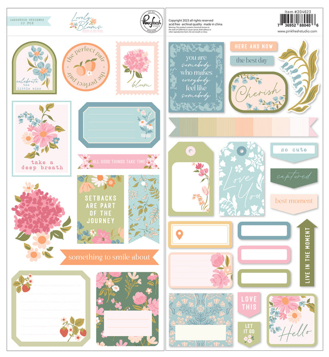 Cardstock Stickers Lovely Blooms