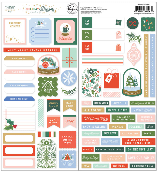 Cardstock Stickers Holiday Dreams