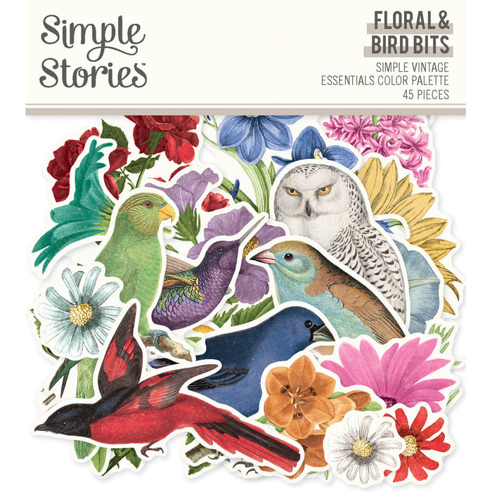 Floral &amp; Bird Bits &amp; Pieces Simple Vintage Essentials Color Palette