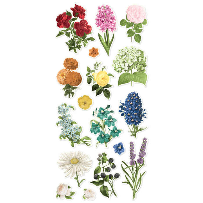 Autocollants en mousse Papillon et floral Simple Vintage Essentials Palette de couleurs