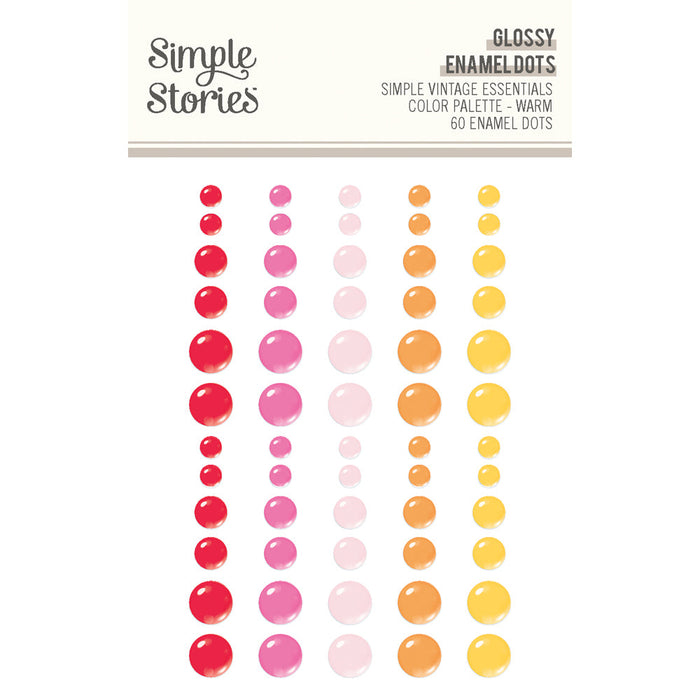 Glossy Enamel Dots Warm Simple Vintage Essentials Color Palette