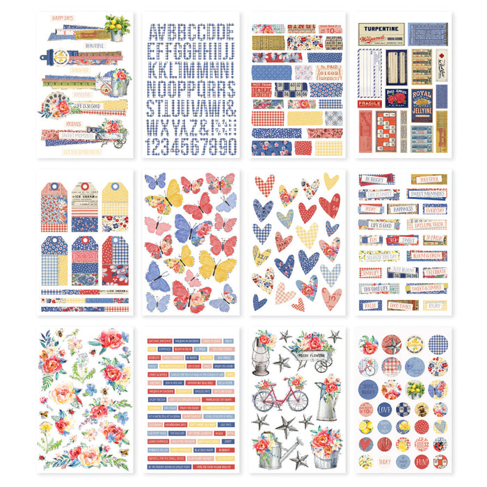Sticker Book Simple Vintage Linen Market