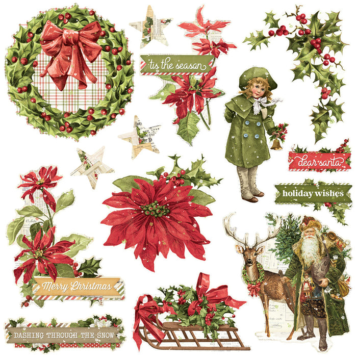 Chipboard Clusters Simple Vintage Yuletide