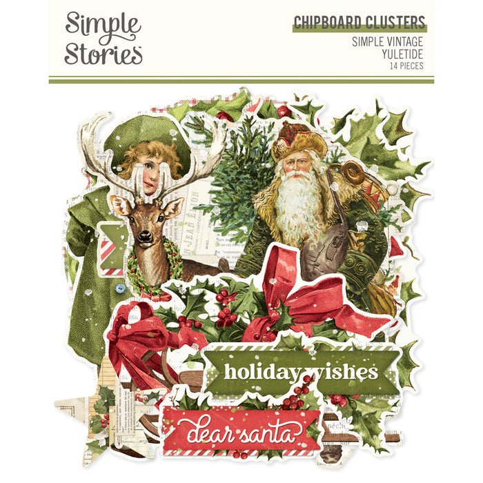 Chipboard Clusters Simple Vintage Yuletide