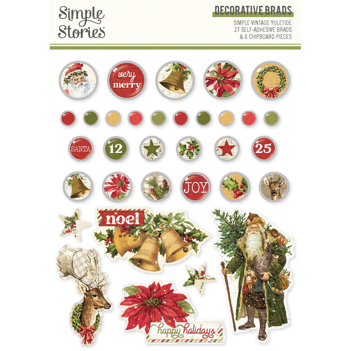 Decorative Brads Simple Vintage Yuletide