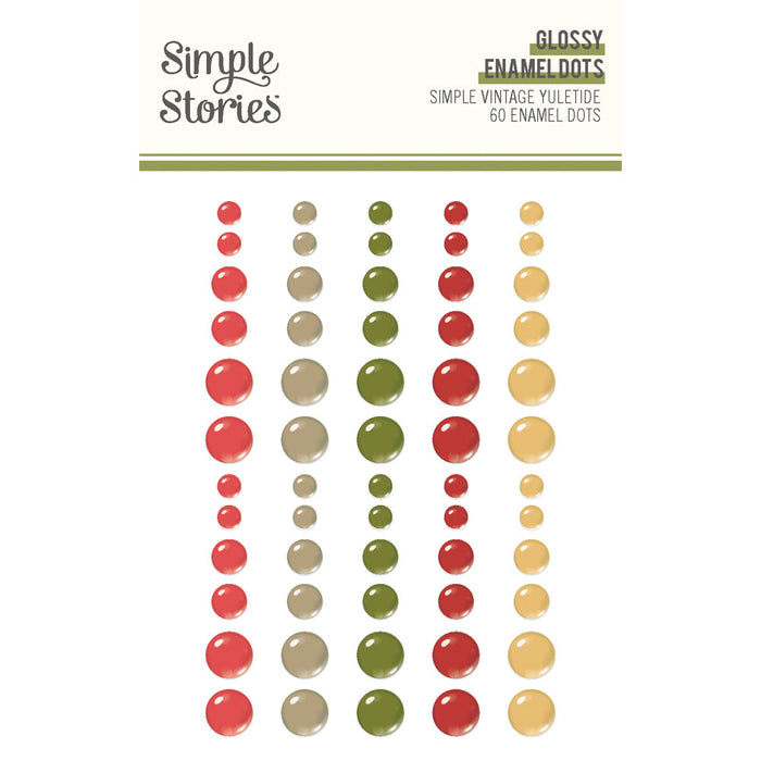 Glossy Enamel Dots Simple Vintage Yuletide