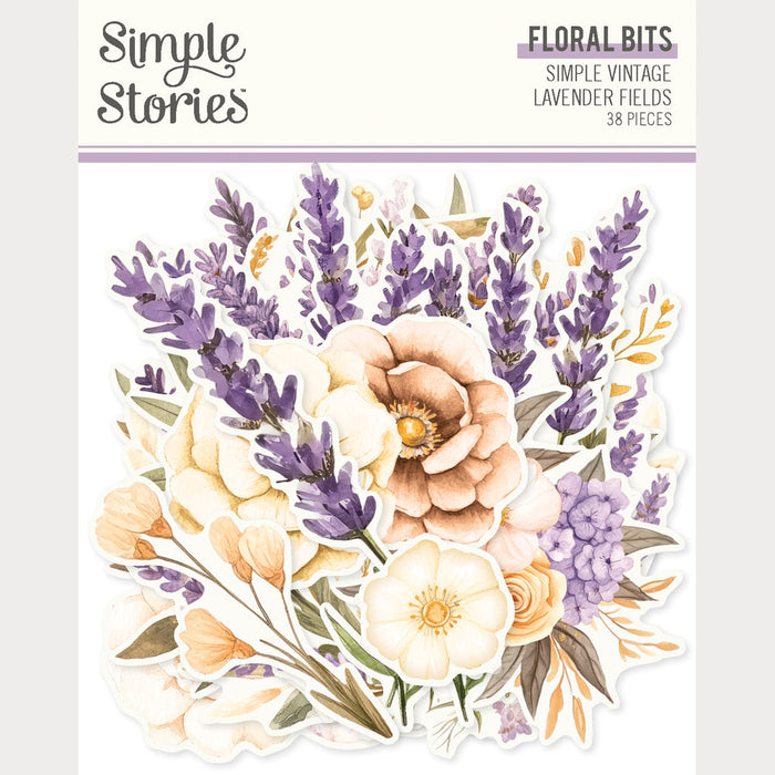 Floral Bits & Pieces Simple Vintage Lavender Fields