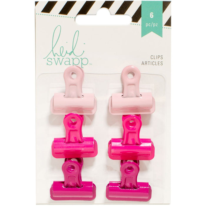 Heidi Bulldog Clips Pinks