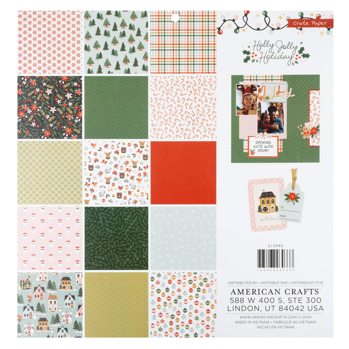 Grand bloc de papier Holly Jolly Holiday