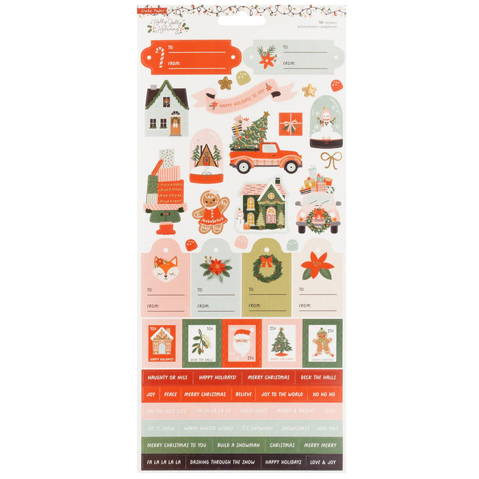 Holly Jolly Holiday Sticker Sheet