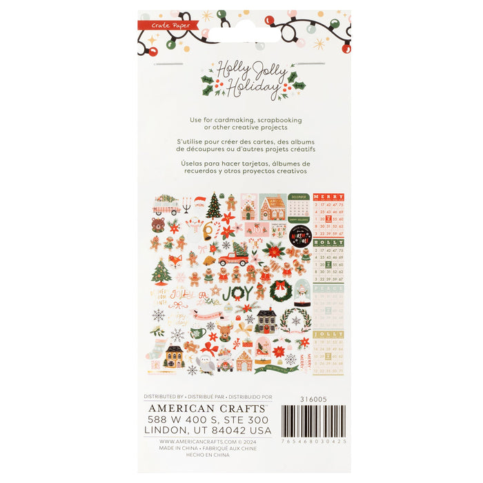 Ephemera Icon Holly Jolly Holiday