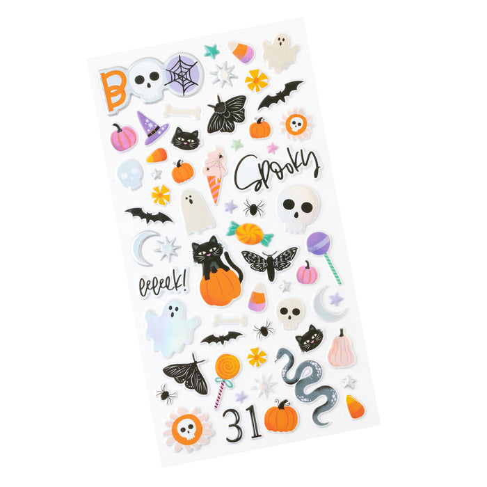 Puffy Sticker Icons Tricks and Treats -  (60 Piece)