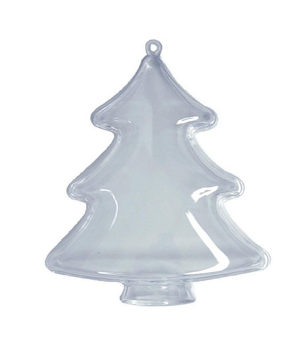 Pendentif arbre de Noël en plastique transparent