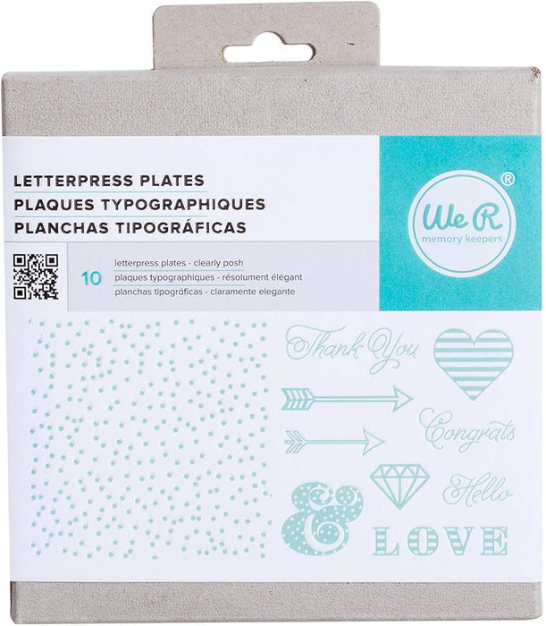 Clearly Posh Printing Plate Set Letterpress