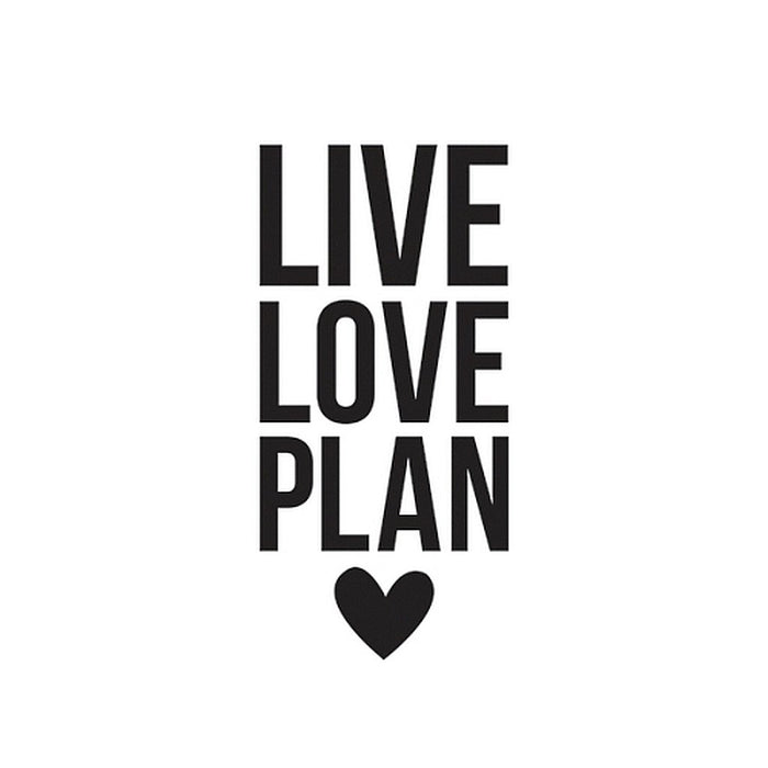 Decorative Vinyl Live Love Plan Black