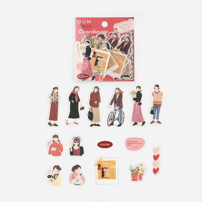 Planner Stickers Red Casual