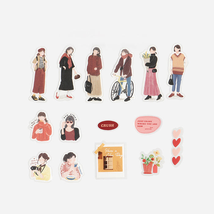 Planner Stickers Red Casual