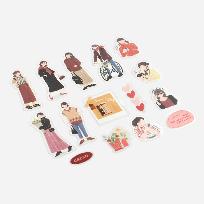 Planner Stickers Red Casual