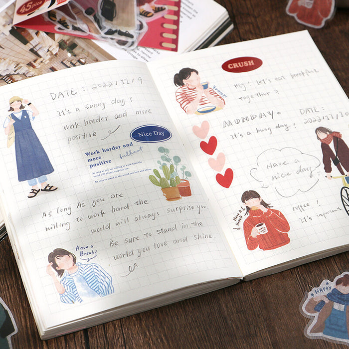 Planner Stickers Red Casual