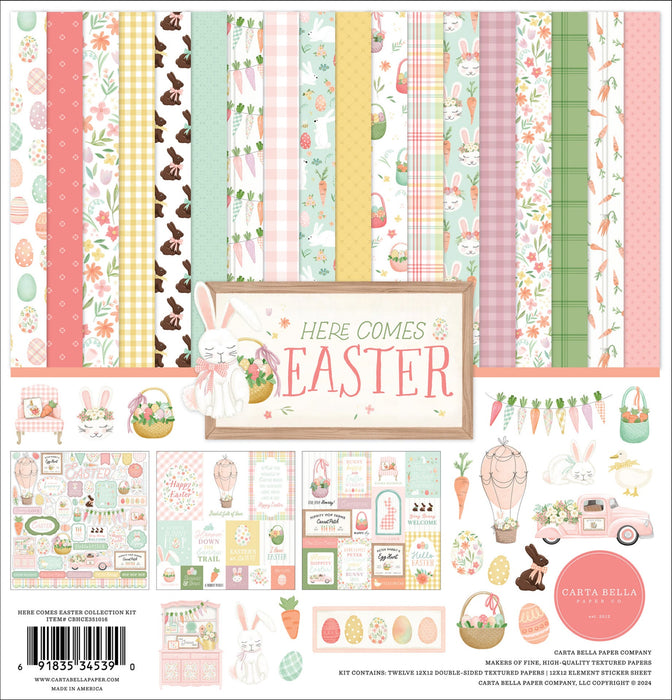 Petit bloc de papier Here Comes Easter