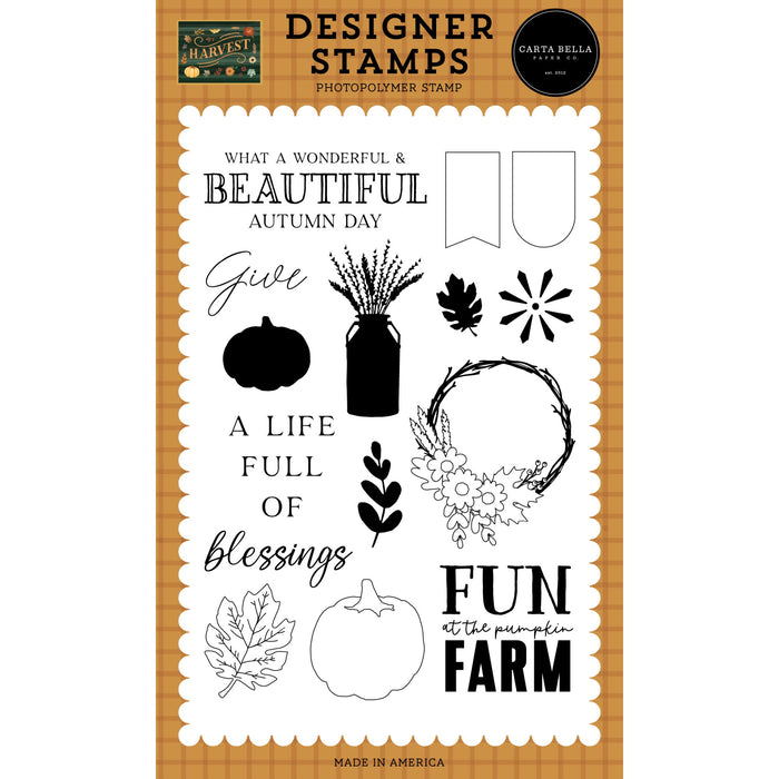 A Life Full Of Blessings Stamp Set Harvest