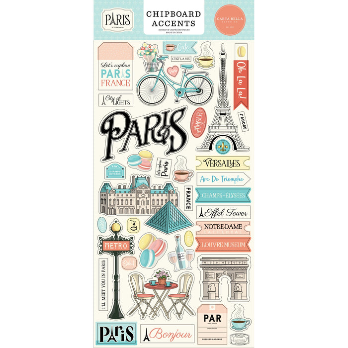 Chipboard Accents Paris