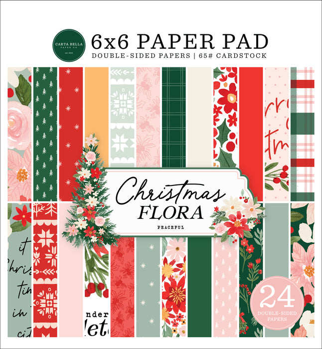 Small Paper Block Peaceful Christmas Flora