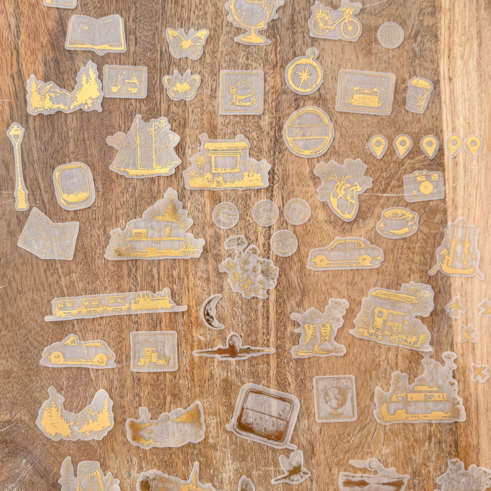 Set die cuts vellum foil - Nómada