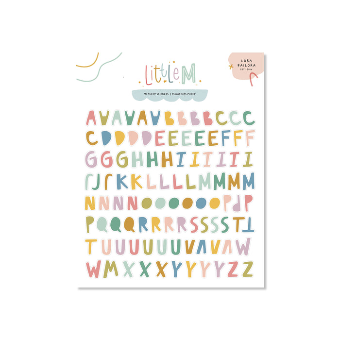 Puffy alphabet Little M