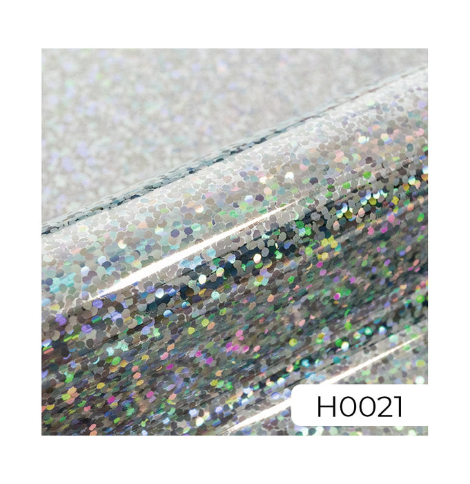 Holographic textile vinyl A4 Silver