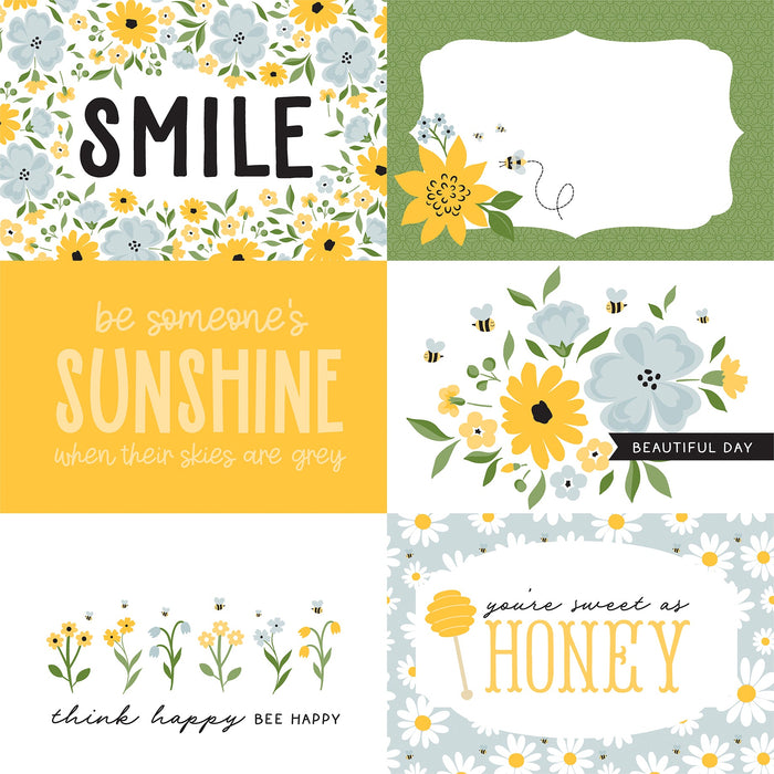 Papel 6x4 Journaling Cardsl Happy As Can Bee