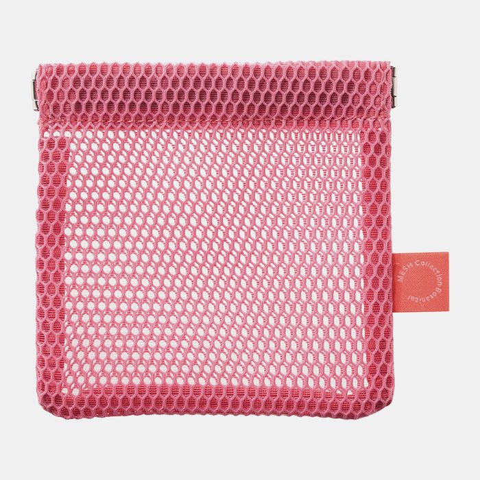 Estuche con Cierre Flexible Mesh - Rosa