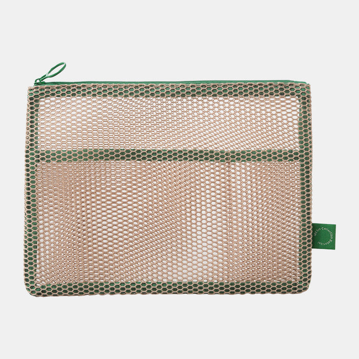 Estuche Plano A5 Mesh - Beige