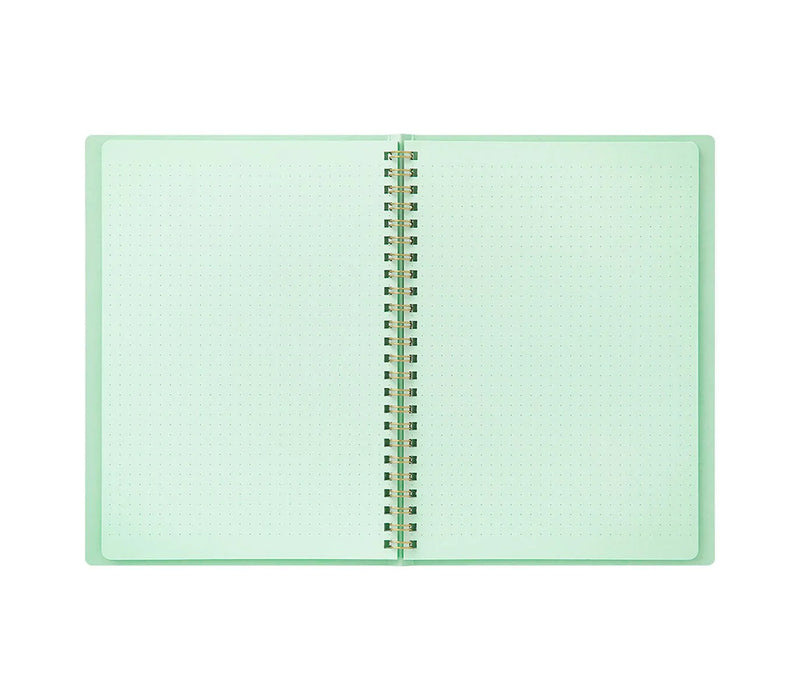 Ring notebook (A5) Color Dot Grid Green