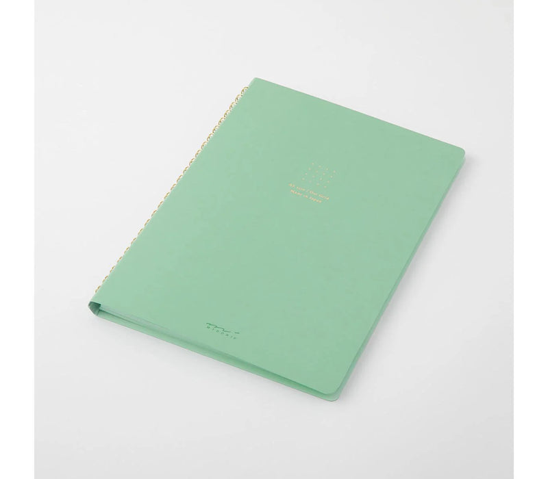 Ring notebook (A5) Color Dot Grid Green