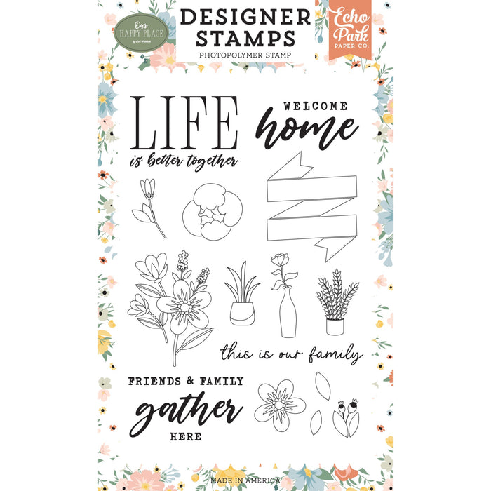 Better Together Banner Stamp Set Our Happy Place