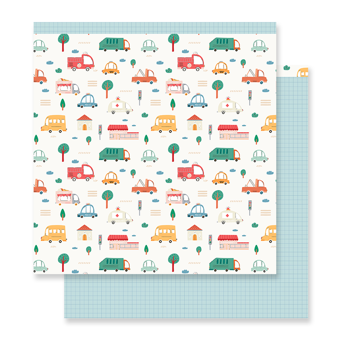 Grand bloc de papier double face Little M