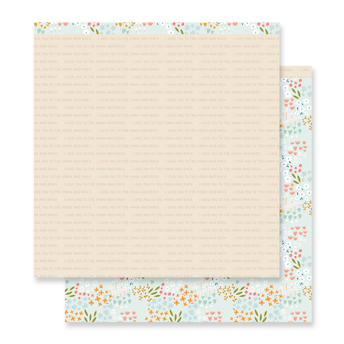 Grand bloc de papier double face Little M