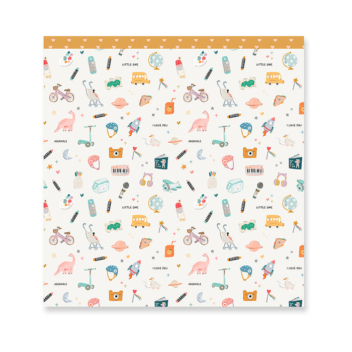 Grand bloc de papier simple face Little M