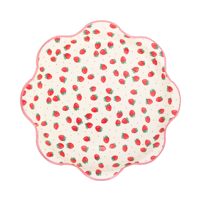 Plato de Papel Strawberries 10"