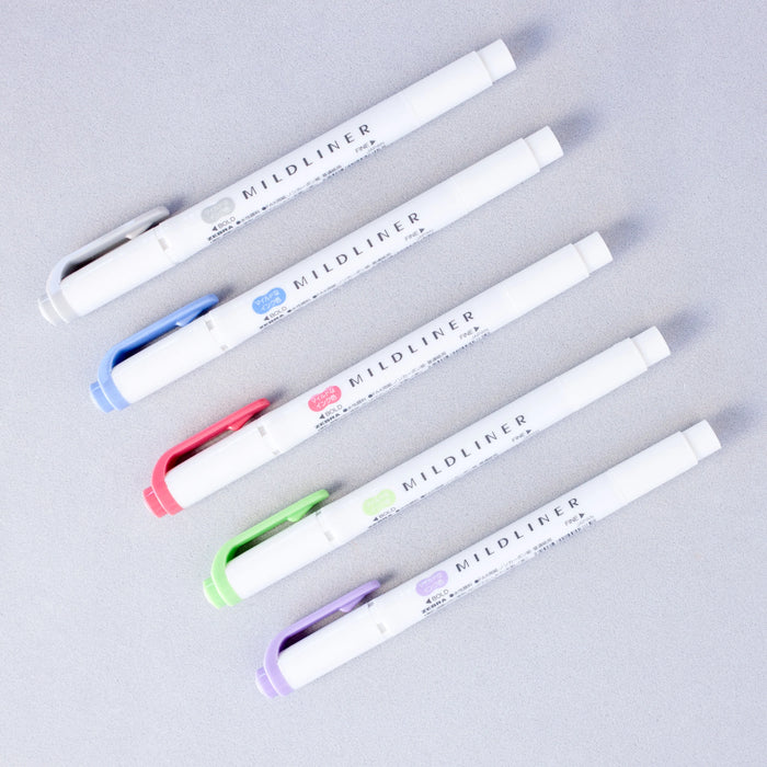Set de 5 Subrayadores Mildliner Pastel Cool & Refined Zebra