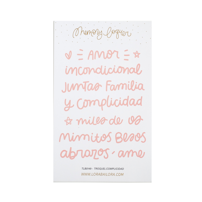 Troquel Frases Complicidad Little M