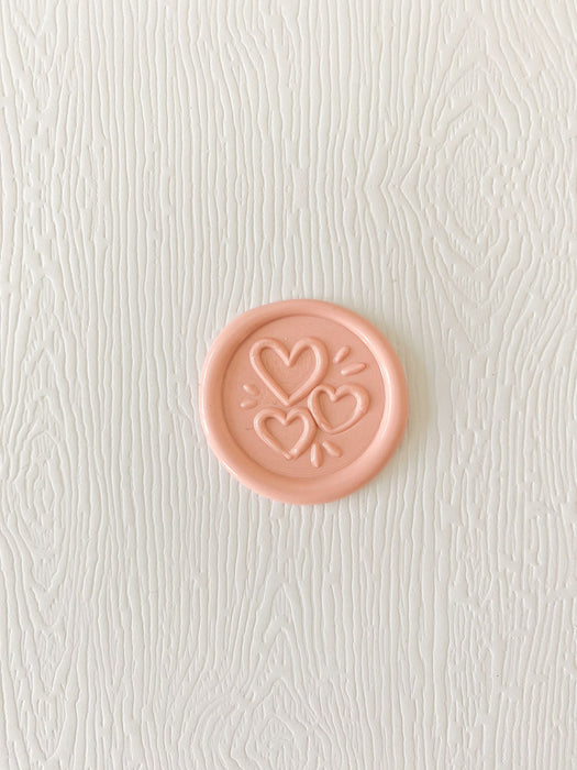 Wax Seal Stamp WITHOUT HANDLE Hearts by Mintopia