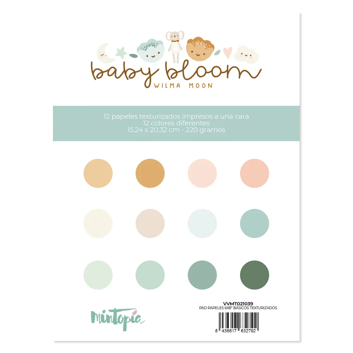 Bloc de papier texturé unilatéral 6"x8" Basics Baby Bloom